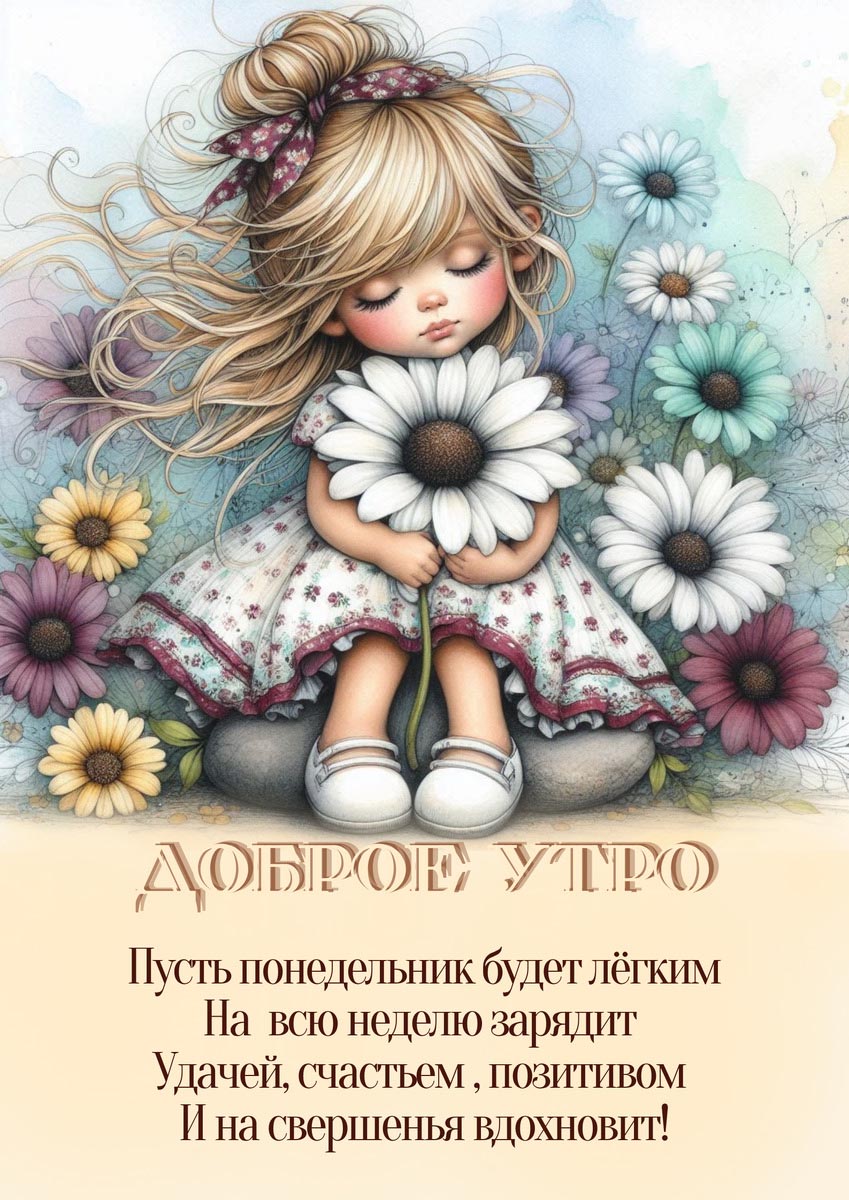 Открытка с добрым летним утром.