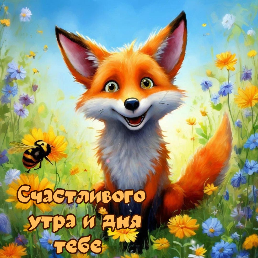 Открытка с добрым летним утром.