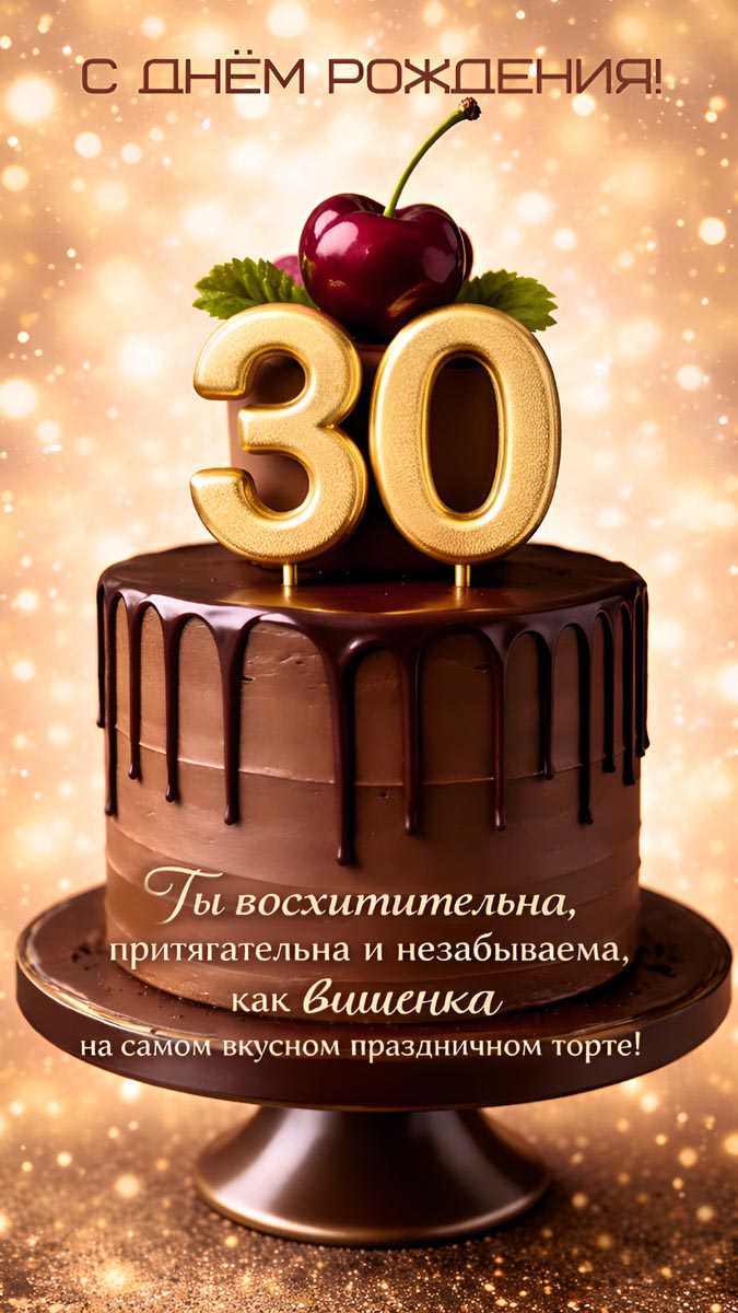Открытка с днем рождения 30 лет юбилей. Открытка с днем рождения 30 лет юбилей.