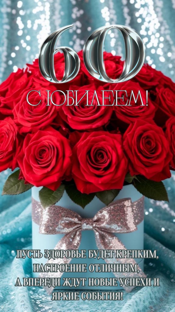 Открытка с днем рождения 60 лет юбилей.