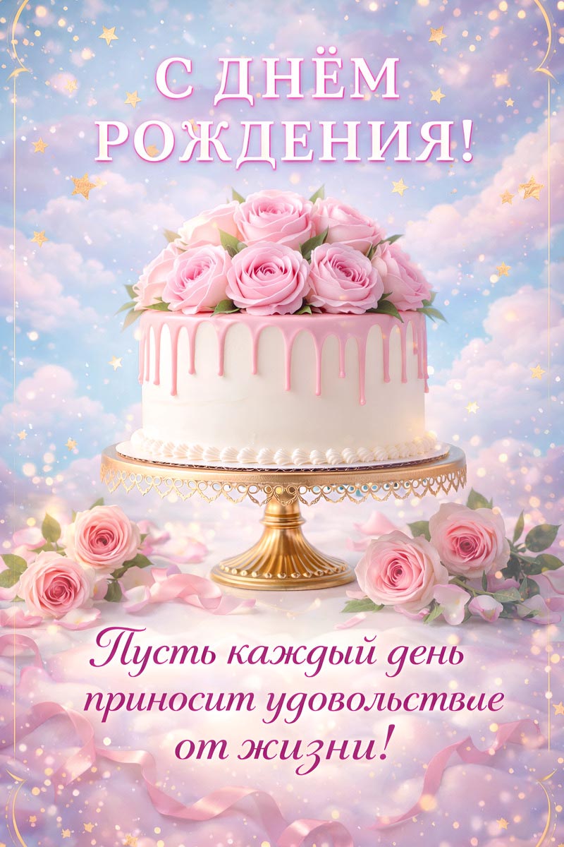 Открытка с днем рождения.