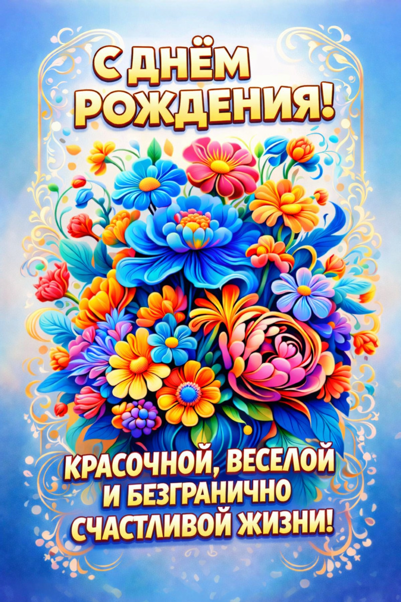 Открытка с днем рождения.