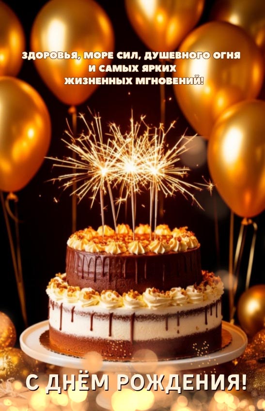 Открытка с днем рождения.