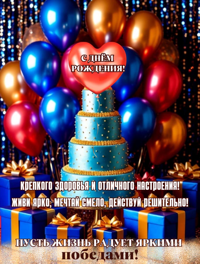 Открытка с днем рождения мужчине.