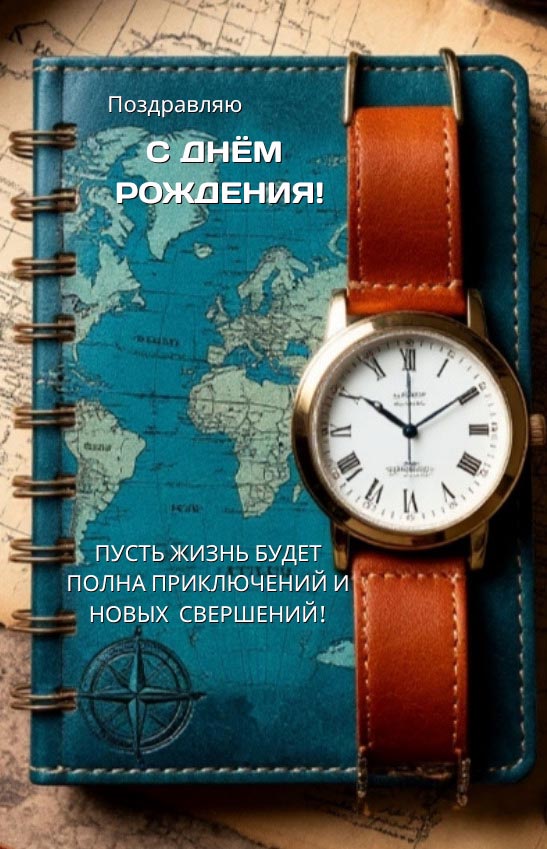 Открытка с днем рождения мужчине.