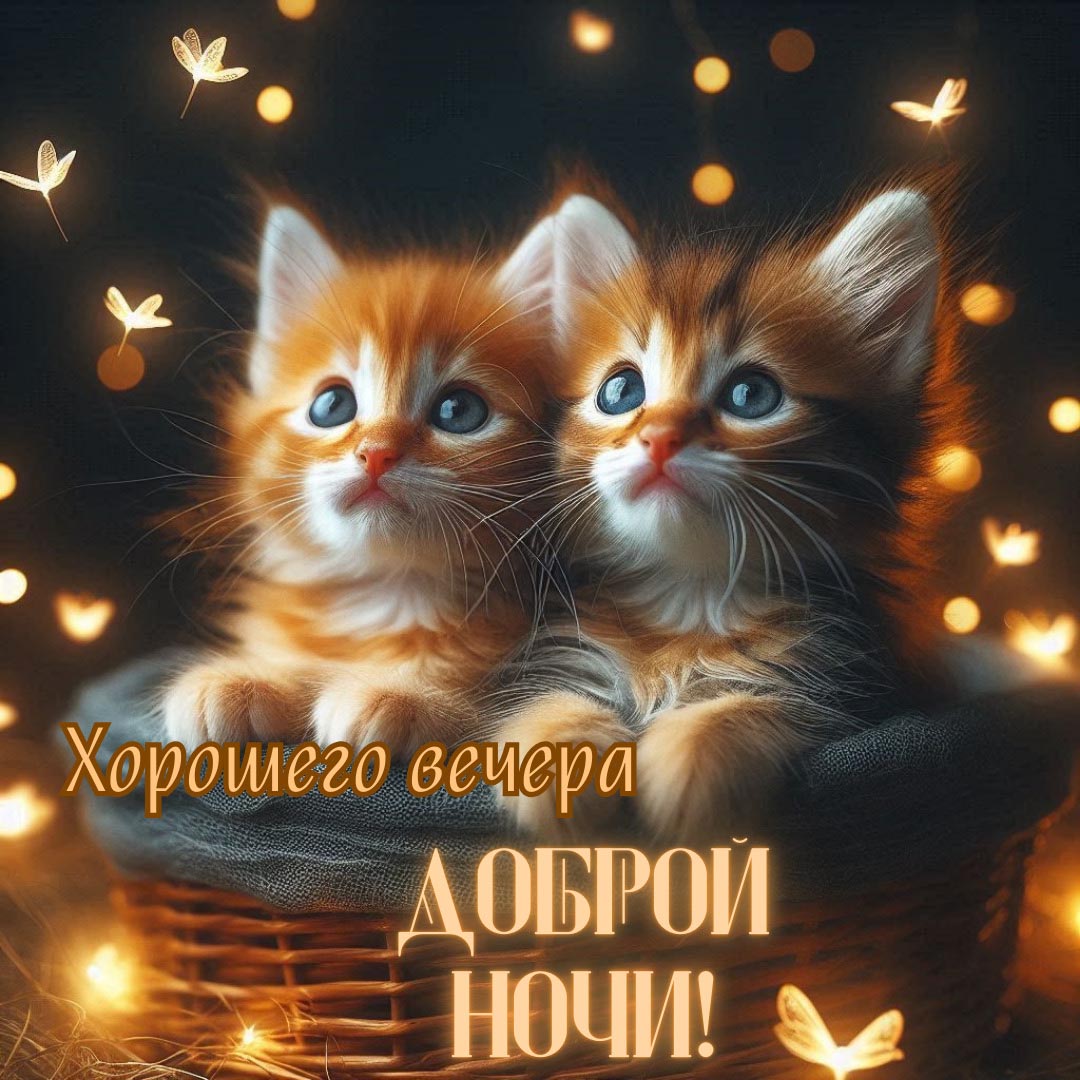 Открытка спокойной летней ночи.