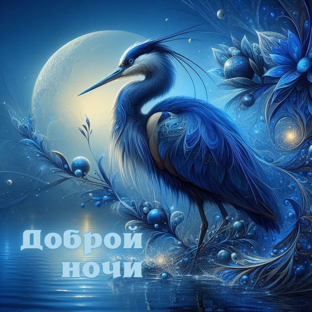 Открытка спокойной летней ночи.