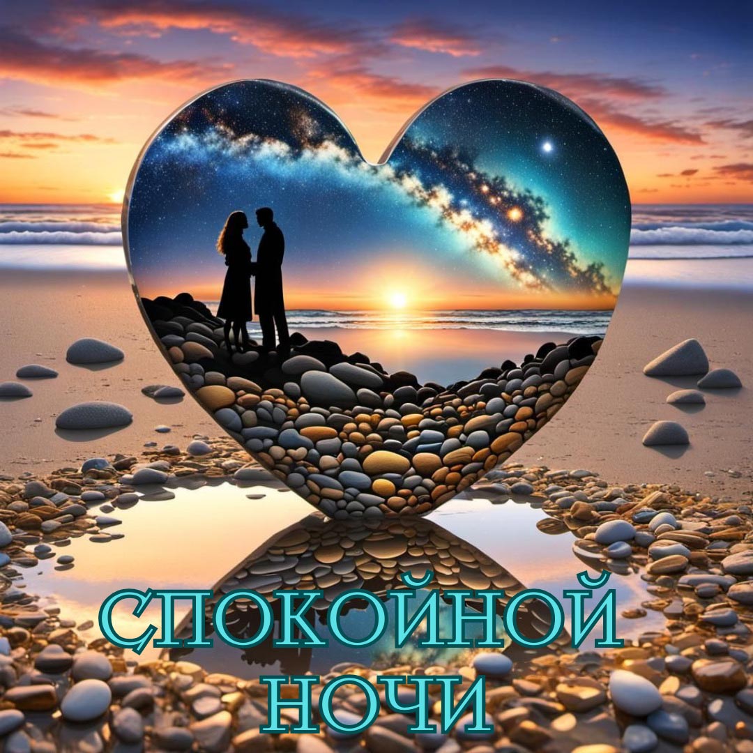 Открытка спокойной летней ночи.