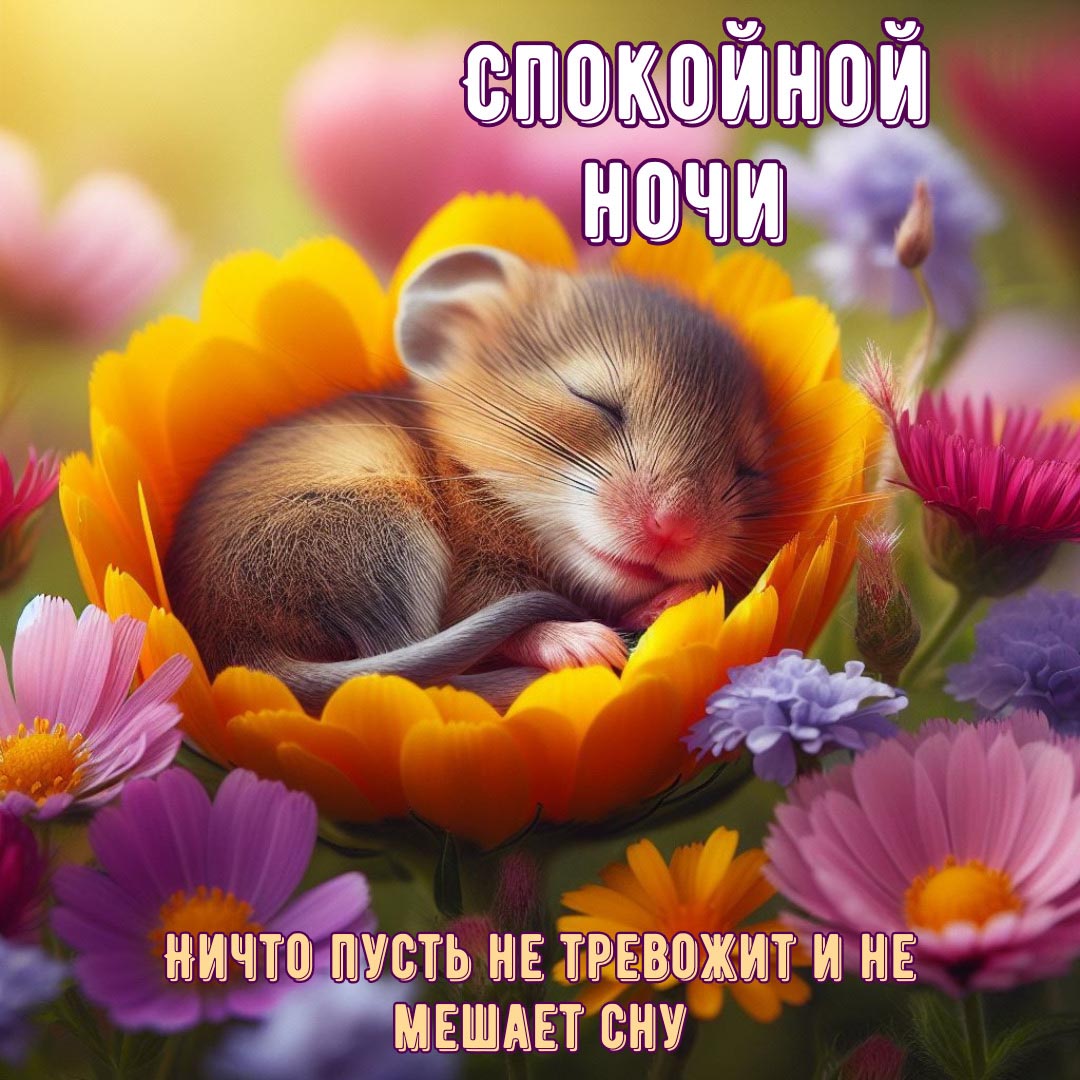 Открытка спокойной летней ночи.