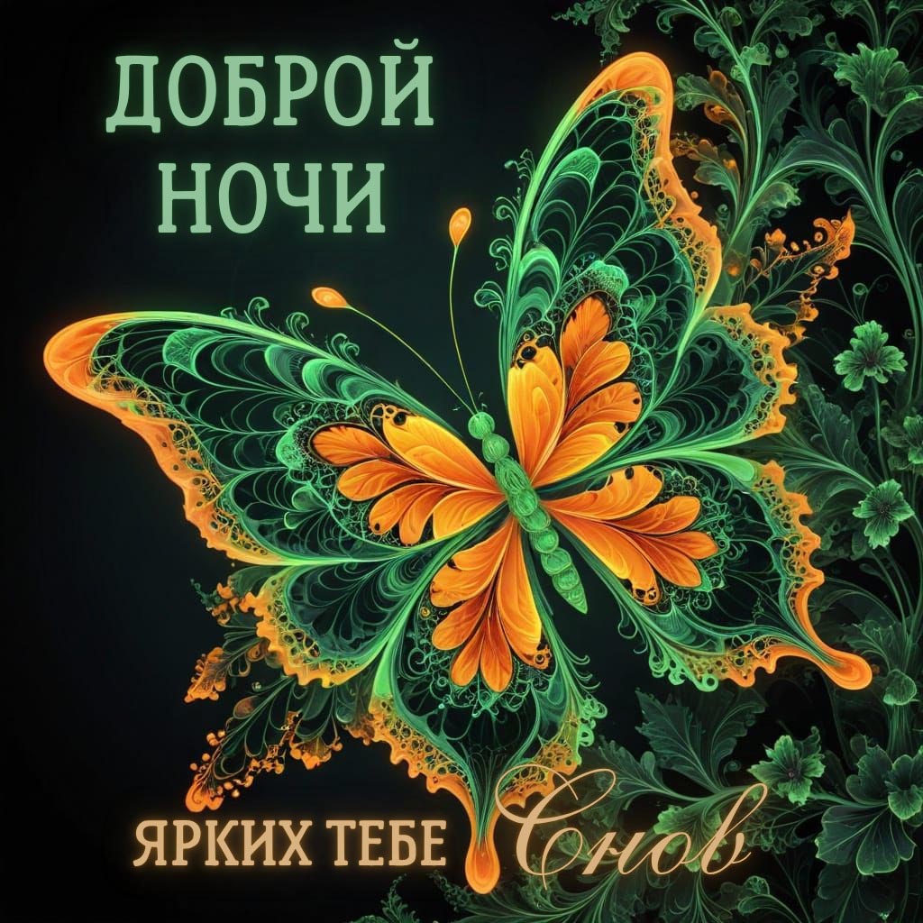 Открытка спокойной летней ночи.