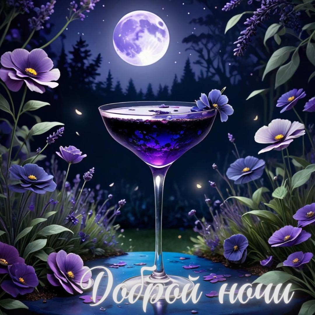 Открытка спокойной летней ночи.