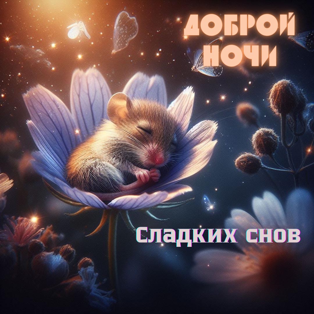 Открытка спокойной летней ночи.