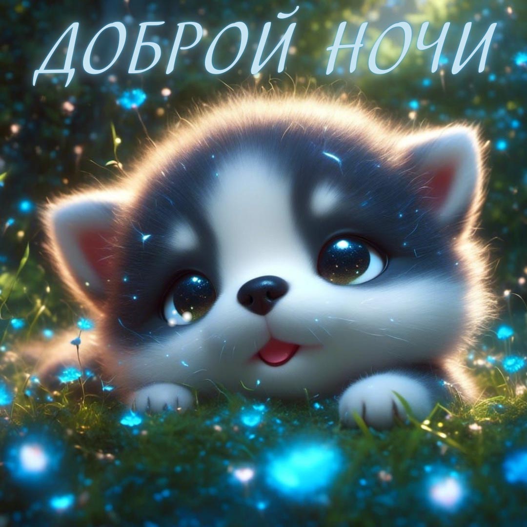 Открытка спокойной летней ночи.