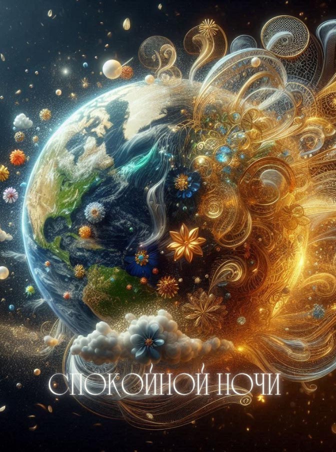 Открытка спокойной летней ночи.