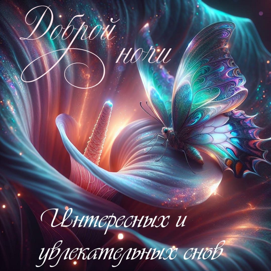 Открытка спокойной летней ночи.