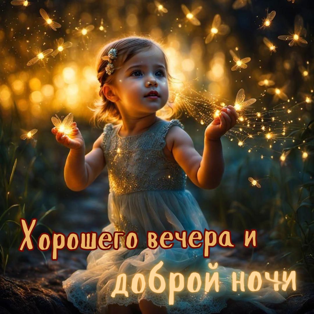 Открытка спокойной летней ночи.