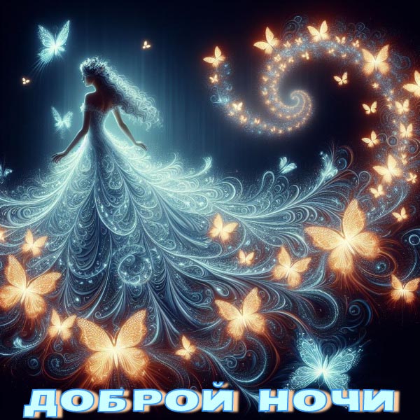 Открытка спокойной летней ночи.