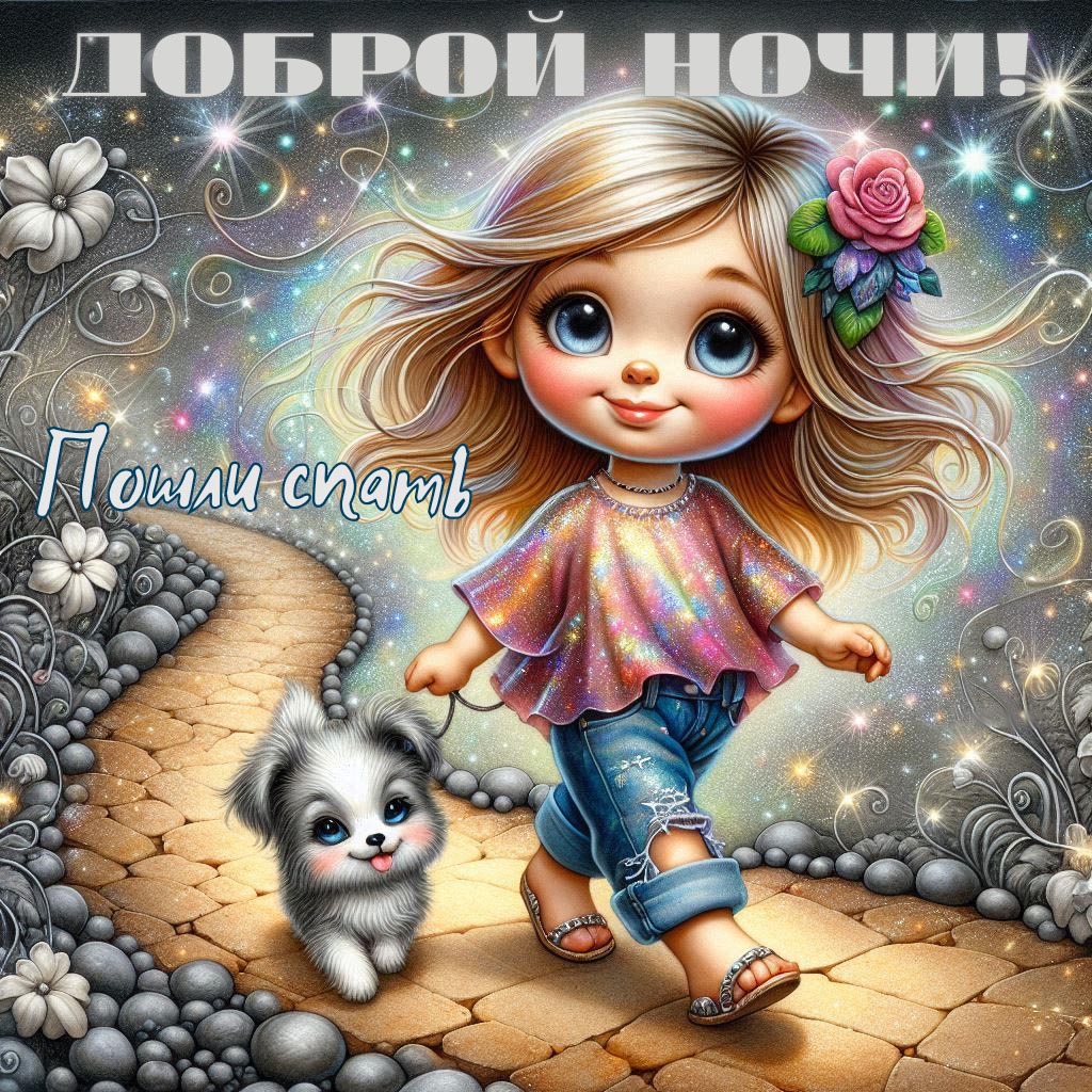 Открытка спокойной летней ночи.