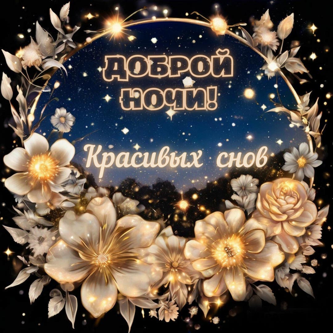 Открытка спокойной летней ночи.
