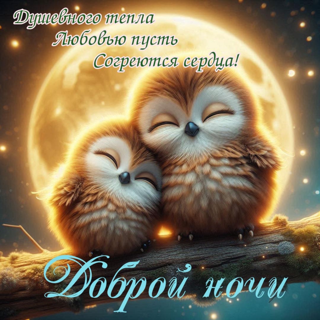 Открытка спокойной летней ночи.