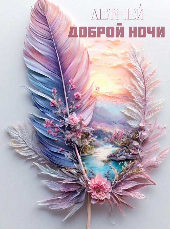 Открытка спокойной летней ночи.