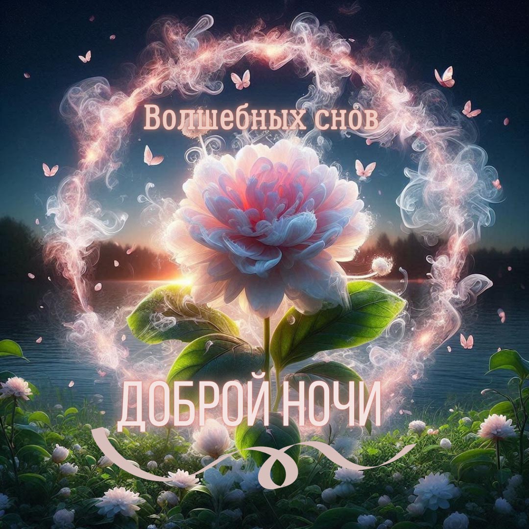 Открытка спокойной летней ночи.