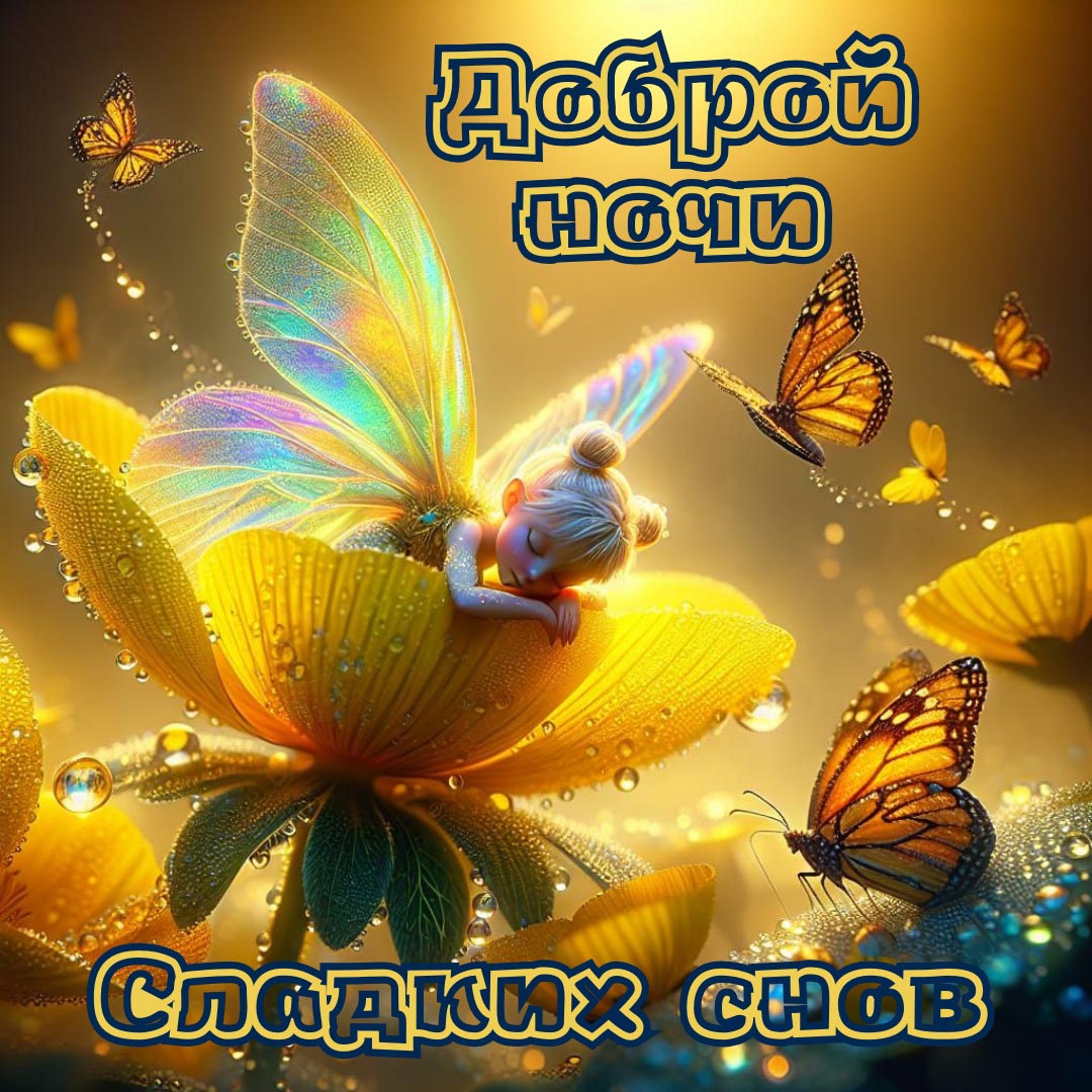 Открытка спокойной летней ночи.