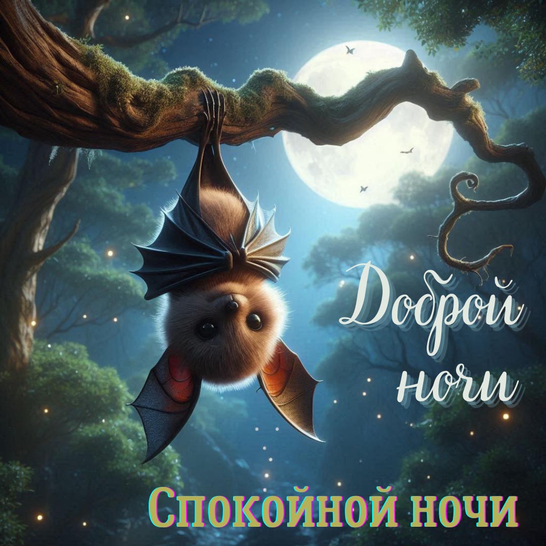 Открытка спокойной летней ночи.