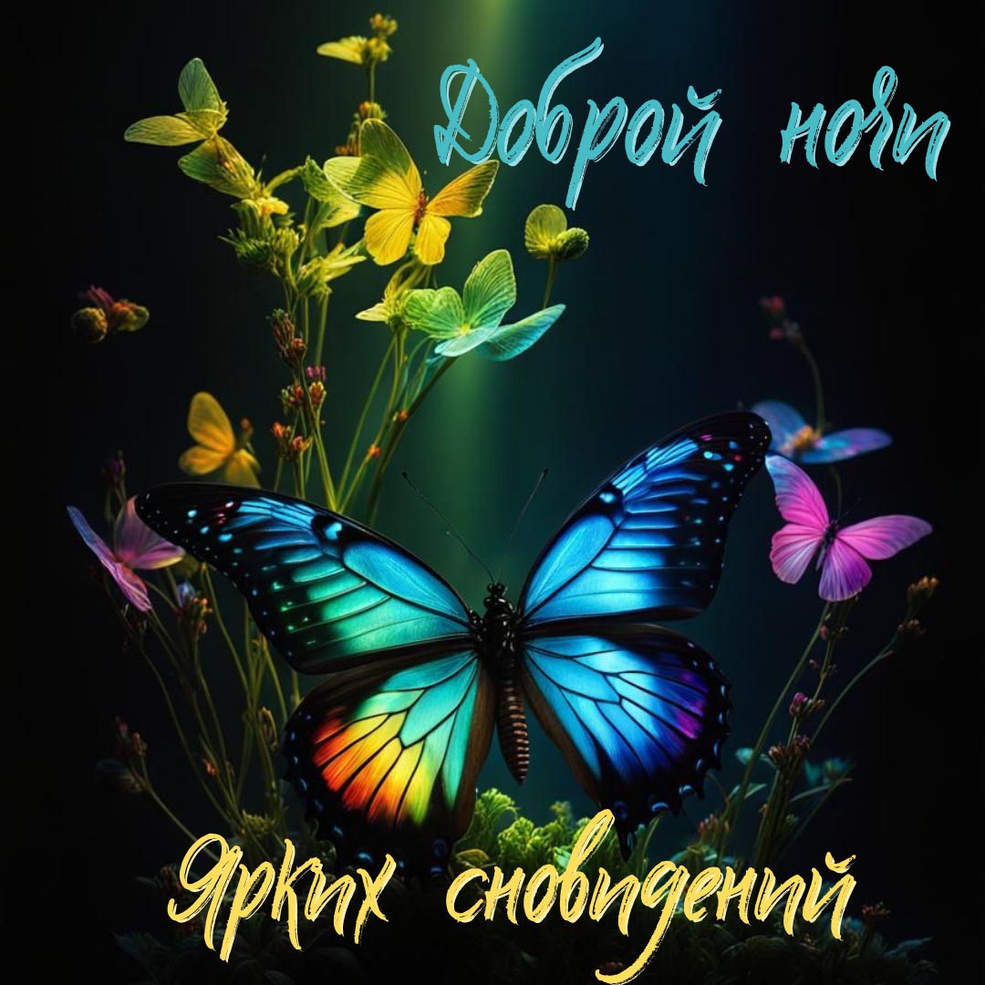 Открытка спокойной летней ночи.