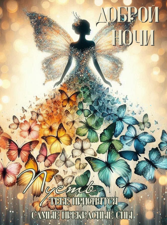 Открытка спокойной летней ночи.