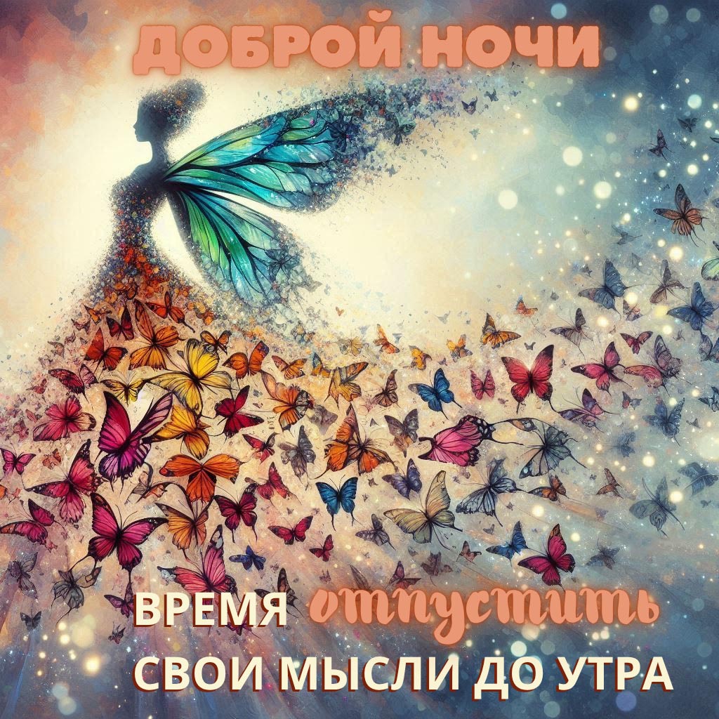 Открытка спокойной летней ночи.
