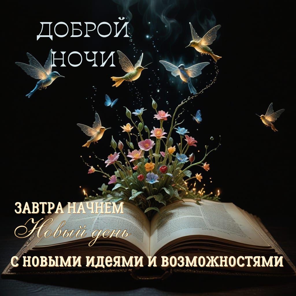 Открытка спокойной летней ночи.