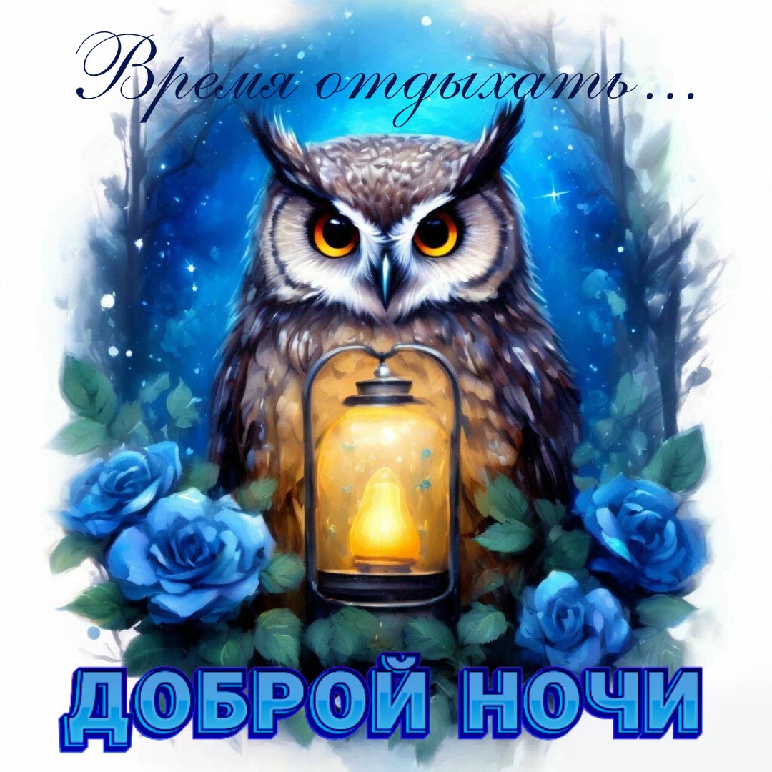 Открытка спокойной летней ночи.