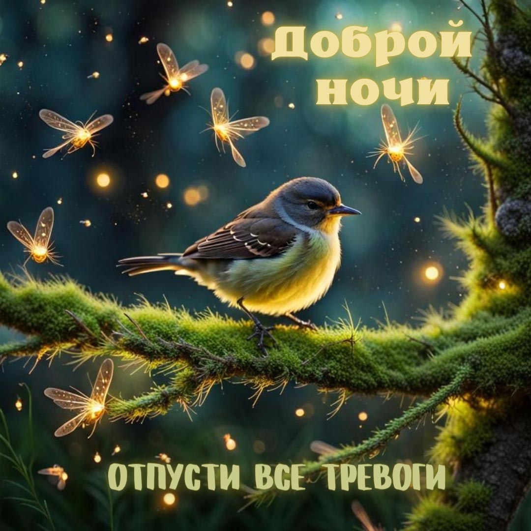Открытка спокойной летней ночи.
