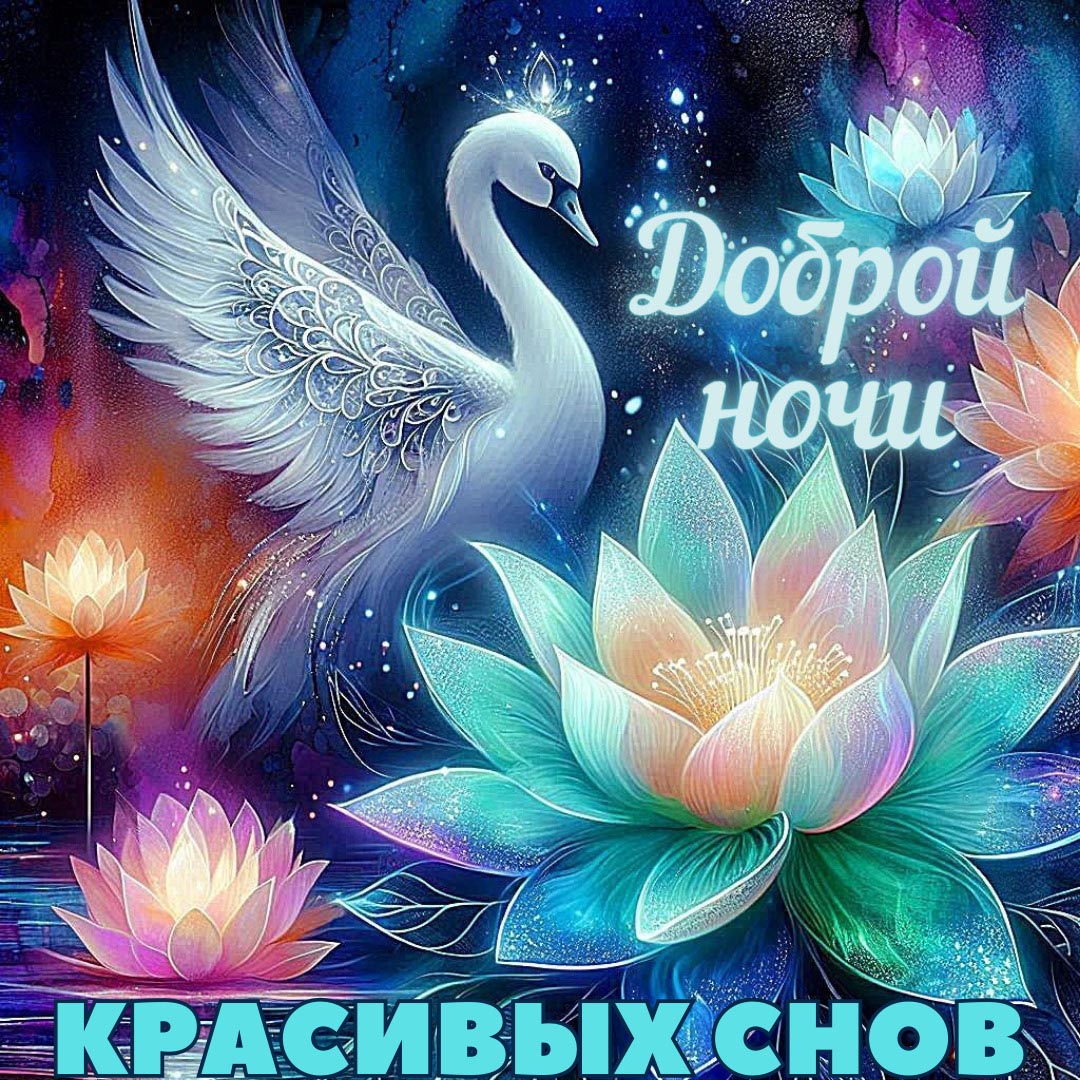 Открытка спокойной летней ночи.