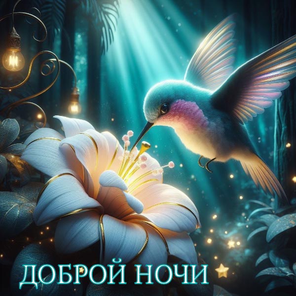 Открытка спокойной летней ночи.