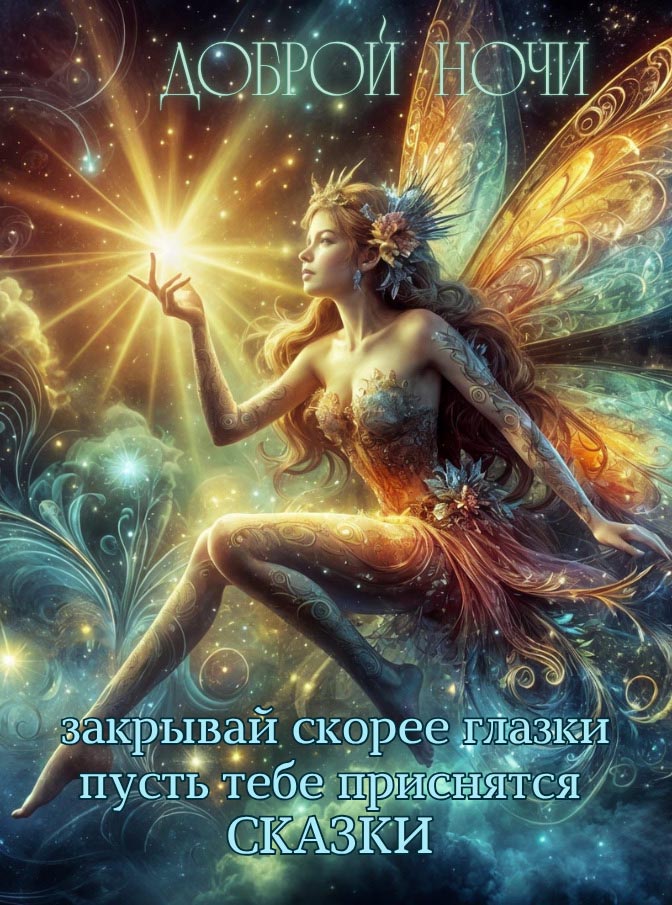 Открытка спокойной летней ночи.