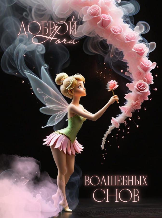 Открытка спокойной летней ночи.