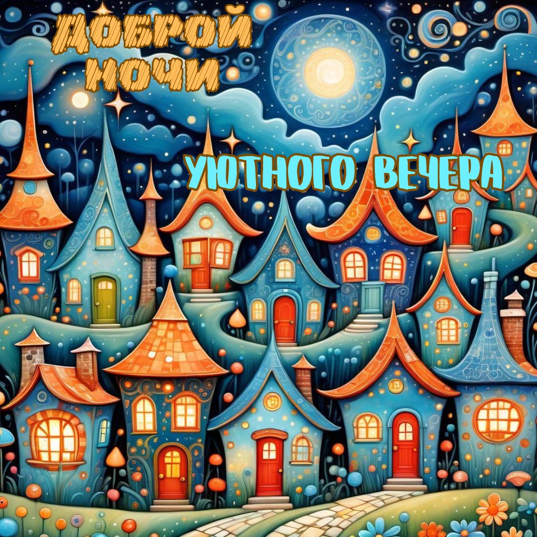 Открытка добрый летний вечер.
