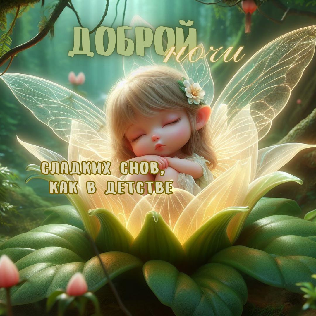 Открытка спокойной летней ночи.