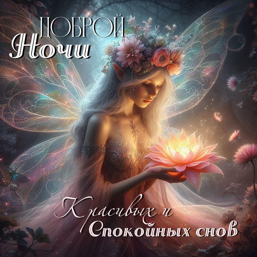 Открытка спокойной летней ночи.
