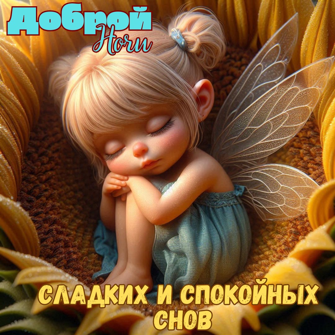 Открытка спокойной летней ночи.