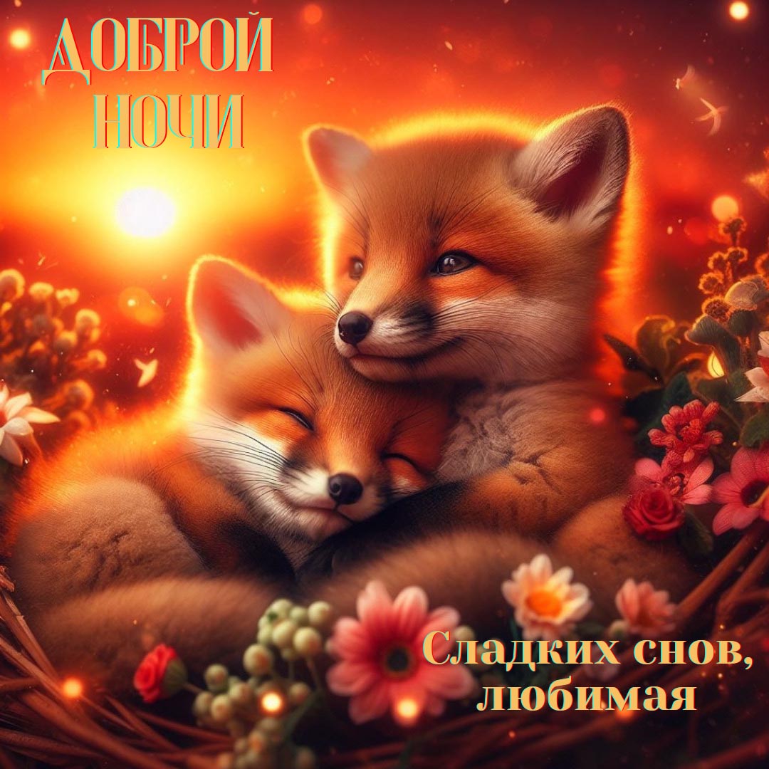 Открытка спокойной летней ночи.