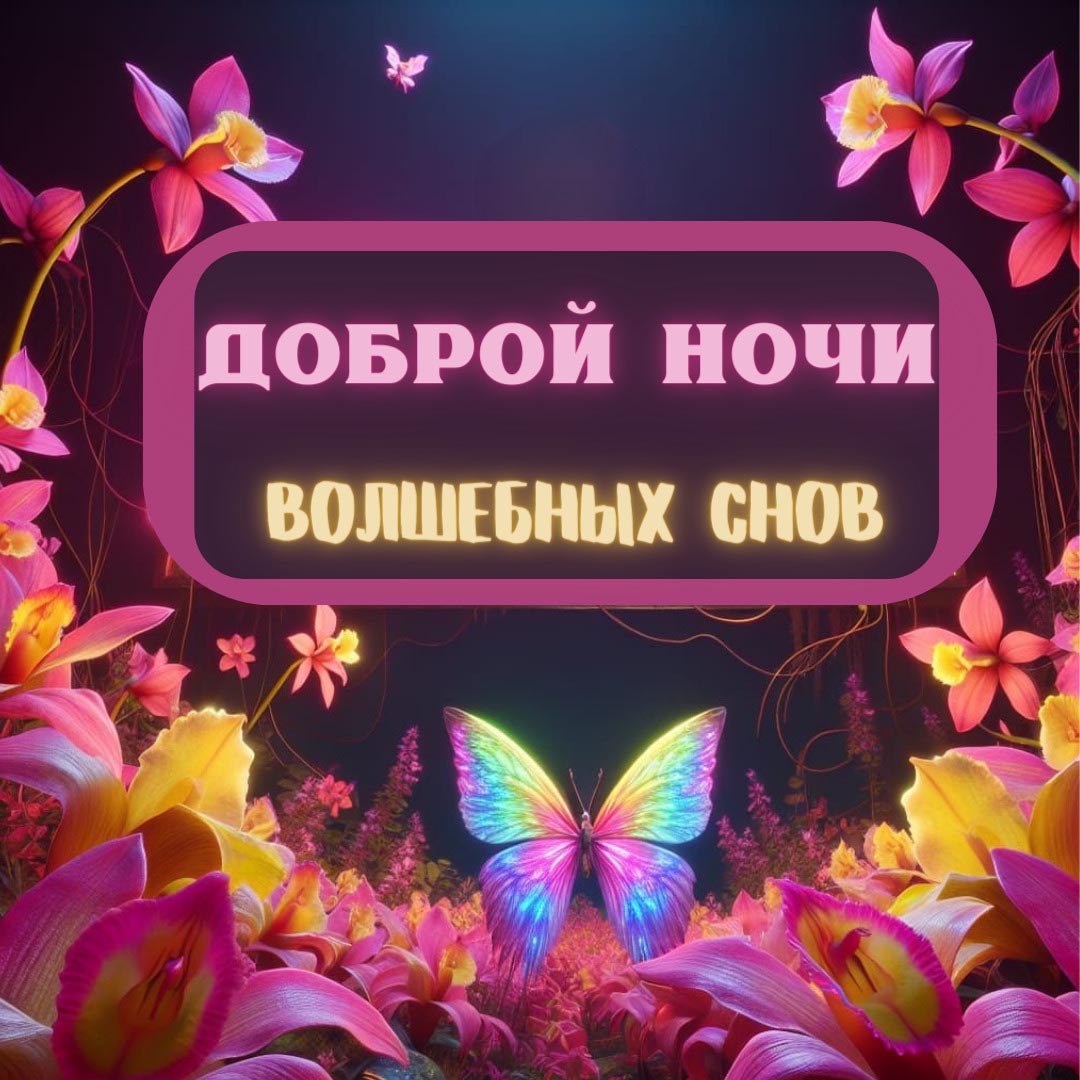 Открытка спокойной летней ночи.
