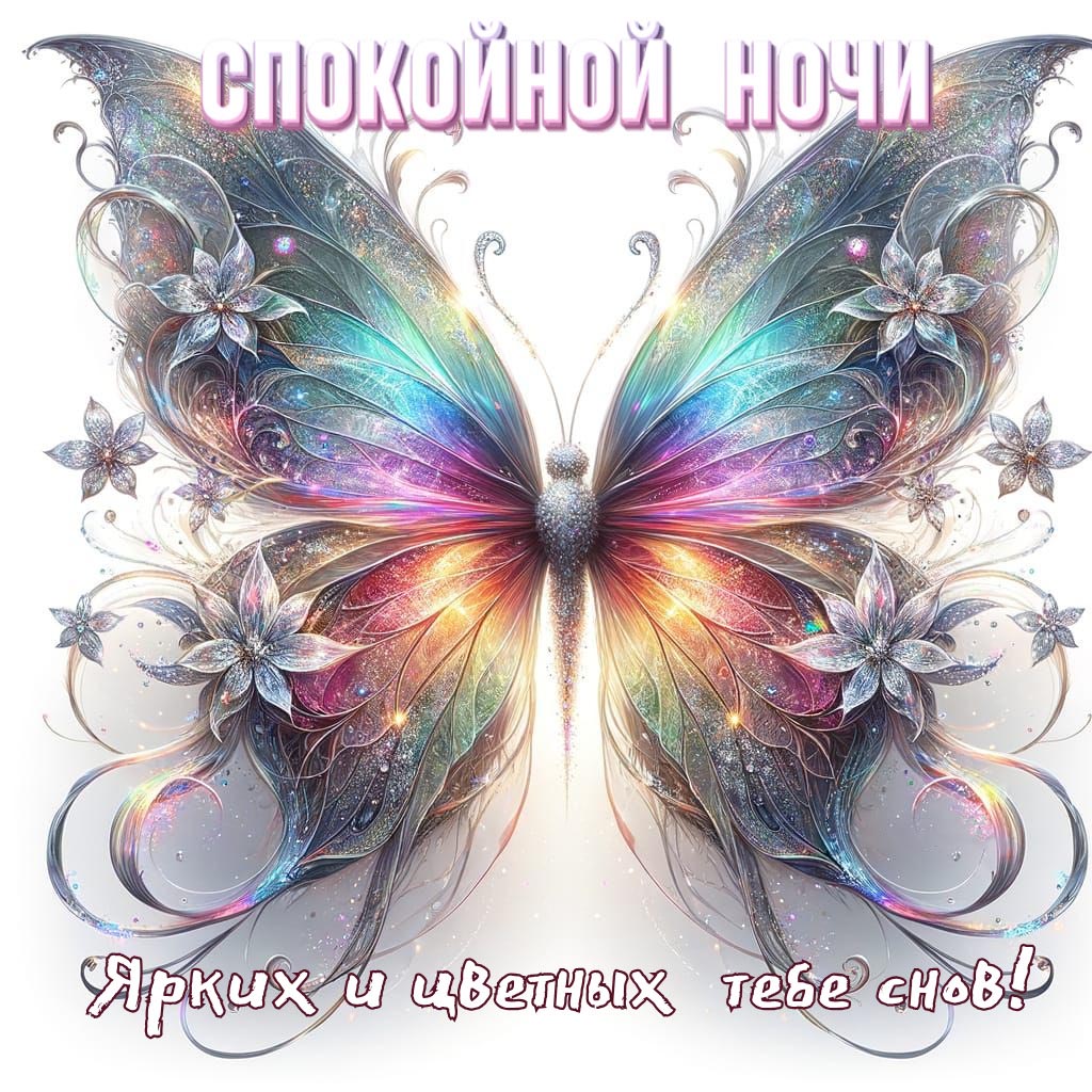 Открытка спокойной летней ночи.