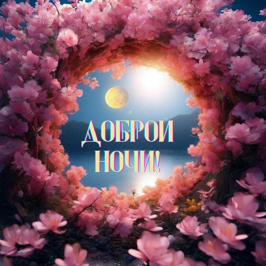 Открытка спокойной летней ночи.