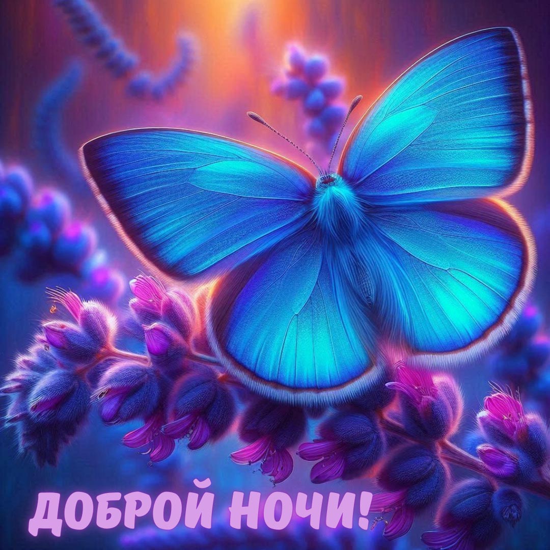 Открытка спокойной летней ночи.