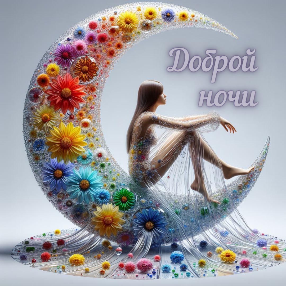 Открытка спокойной летней ночи.