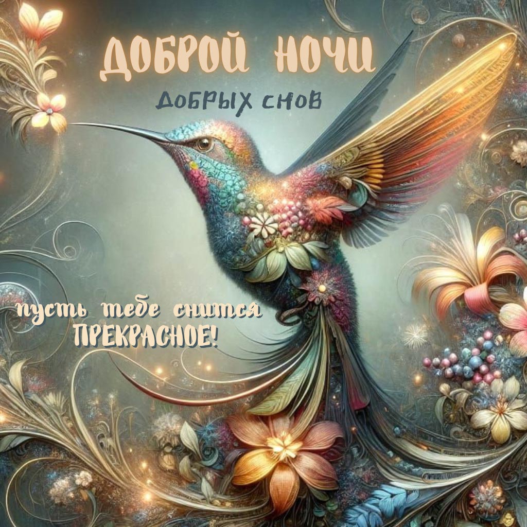 Открытка спокойной летней ночи.