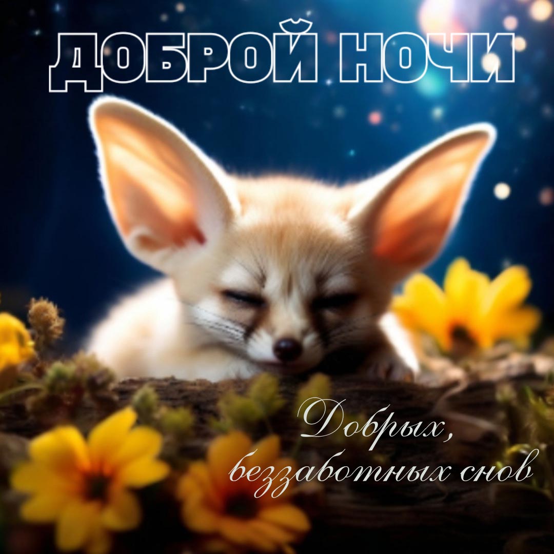 Открытка спокойной летней ночи.